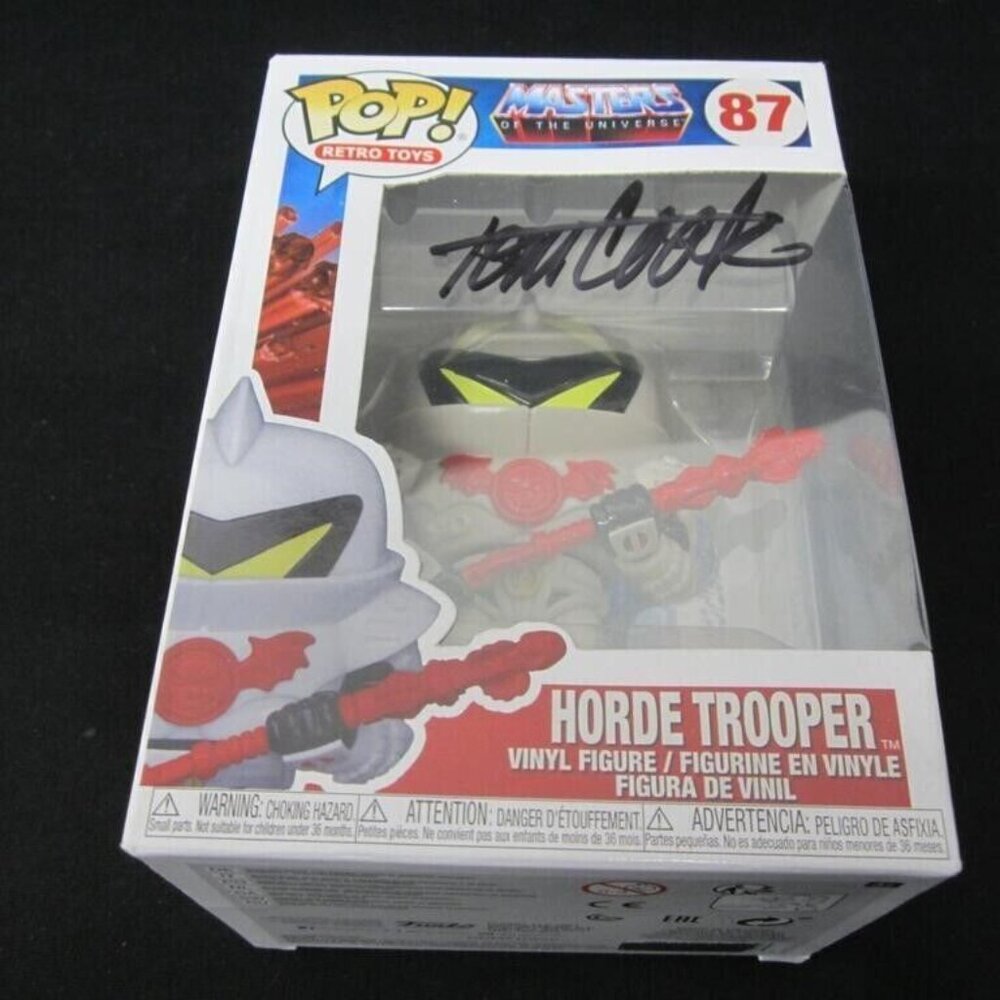 Tom Cook signed Funko Pop! Vinyl Masters of the Universe Horde Trooper #87 w/COA